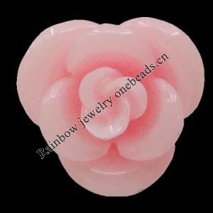 Resin Cabochons, No Hole Headwear & Costume Accessory, Flower 14mm, Sold by Bag