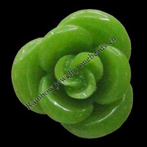 Resin Cabochons, No Hole Headwear & Costume Accessory, Flower 14mm, Sold by Bag