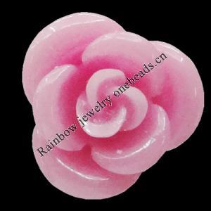 Resin Cabochons, No Hole Headwear & Costume Accessory, Flower 14mm, Sold by Bag