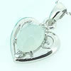 Sterling Silver Pendant/Charm,  platina plating with Jade, 21x14mm, Sold by PC