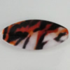 Watermark Acrylic Beads, Horse Eye 35x16mm, Hole:1mm, Sold by Bag