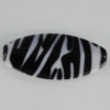Watermark Acrylic Beads, Horse Eye 35x16mm, Hole:1mm, Sold by Bag