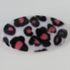 Watermark Acrylic Beads, Faceted Flat Oval 35x20mm, Hole:1mm, Sold by Bag