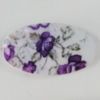 Watermark Acrylic Beads, Faceted Flat Oval 35x20mm, Hole:1mm, Sold by Bag