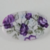 Watermark Acrylic Beads, Flat Oval 35x21mm, Hole:1.5mm, Sold by Bag