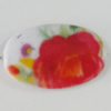 Watermark Acrylic Beads, Flat Oval 35x21mm, Hole:1.5mm, Sold by Bag