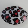 Watermark Acrylic Beads, Flat Oval 31x23mm, Hole:2.5mm, Sold by Bag