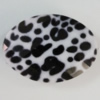 Watermark Acrylic Beads, Flat Oval 31x23mm, Hole:2.5mm, Sold by Bag