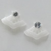 Resin Cabochons, No Hole Headwear & Costume Accessory, Sector with Acrylic Zircon 8x12mm, Sold by Bag