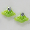 Resin Cabochons, No Hole Headwear & Costume Accessory, Sector with Acrylic Zircon 8x12mm, Sold by Bag