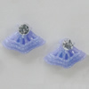 Resin Cabochons, No Hole Headwear & Costume Accessory, Sector with Acrylic Zircon 8x12mm, Sold by Bag