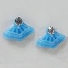 Resin Cabochons, No Hole Headwear & Costume Accessory, Sector with Acrylic Zircon 8x12mm, Sold by Bag