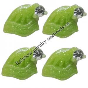 Resin Cabochons, No Hole Headwear & Costume Accessory, Cap with Acrylic Zircon 9mm, Sold by Bag