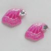 Resin Cabochons, No Hole Headwear & Costume Accessory, Cap with Acrylic Zircon 9mm, Sold by Bag