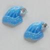 Resin Cabochons, No Hole Headwear & Costume Accessory, Cap with Acrylic Zircon 9mm, Sold by Bag