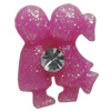 Resin Cabochons, No Hole Headwear & Costume Accessory, with Acrylic Zircon 12x9mm, Sold by Bag