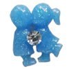 Resin Cabochons, No Hole Headwear & Costume Accessory, with Acrylic Zircon 12x9mm, Sold by Bag