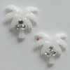 Resin Cabochons, No Hole Headwear & Costume Accessory, Tree with Acrylic Zircon 10mm, Sold by Bag