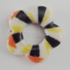 Watermark Acrylic Beads, Hollow Flower 20mm,8mm, Hole:0.5mm, Sold by Bag