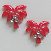 Resin Cabochons, No Hole Headwear & Costume Accessory, Tree with Acrylic Zircon 10mm, Sold by Bag