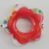 Watermark Acrylic Beads, Hollow Flower 20mm,8mm, Hole:0.5mm, Sold by Bag