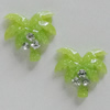 Resin Cabochons, No Hole Headwear & Costume Accessory, Tree with Acrylic Zircon 10mm, Sold by Bag