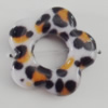 Watermark Acrylic Beads, Hollow Flower 20mm,8mm, Hole:0.5mm, Sold by Bag