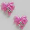 Resin Cabochons, No Hole Headwear & Costume Accessory, Tree with Acrylic Zircon 10mm, Sold by Bag