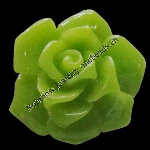 Resin Cabochons, No Hole Headwear & Costume Accessory, Flower 19mm, Sold by Bag