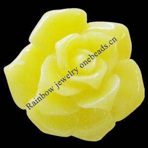 Resin Cabochons, No Hole Headwear & Costume Accessory, Flower 19mm, Sold by Bag