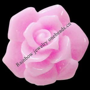 Resin Cabochons, No Hole Headwear & Costume Accessory, Flower 19mm, Sold by Bag