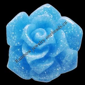 Resin Cabochons, No Hole Headwear & Costume Accessory, Flower 19mm, Sold by Bag