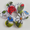 Watermark Acrylic Beads, Hollow Flower 26mm,6mm, Hole:0.5mm, Sold by Bag