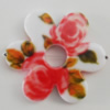 Watermark Acrylic Beads, Hollow Flower 26mm,6mm, Hole:0.5mm, Sold by Bag
