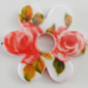 Watermark Acrylic Beads, Hollow Flower 26mm,6mm, Hole:0.5mm, Sold by Bag