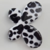 Watermark Acrylic Beads, Butterfly 22x30mm, Hole:1mm, Sold by Bag