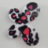 Watermark Acrylic Beads, Butterfly 22x30mm, Hole:1mm, Sold by Bag