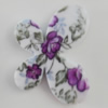 Watermark Acrylic Beads, Butterfly 35x45mm, Hole:2mm, Sold by Bag