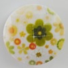 Watermark Acrylic Beads, Flat Round 35mm, Hole:1mm, Sold by Bag