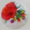 Watermark Acrylic Beads, Flat Round 35mm, Hole:1mm, Sold by Bag