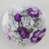 Watermark Acrylic Beads, Flat Round 35mm, Hole:1mm, Sold by Bag