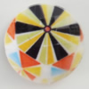 Watermark Acrylic Beads, Flat Round 35mm, Hole:1mm, Sold by Bag