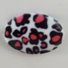 Watermark Acrylic Beads, Flat Oval 29x21mm, Hole:1mm, Sold by Bag