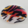 Watermark Acrylic Beads, Flat Oval 29x21mm, Hole:1mm, Sold by Bag