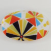 Watermark Acrylic Beads, Flat Oval 35x22mm, Hole:1mm, Sold by Bag