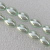 Glass pearl Beads, Oval 6x8mm Hole:About 1mm, Length:32 Inch, Sold by Strand