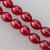 Glass pearl Beads, Oval 4x7mm Hole:About 1mm, Length:32 Inch, Sold by Strand