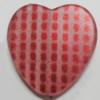 Punctate Acrylic Beads, Heart 29x29mm, Hole:1mm, Sold by bag