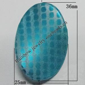 Punctate Acrylic Beads, Twist Flat Oval 36x25mm, Hole:1.5mm, Sold by bag