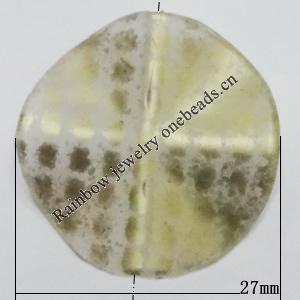 Punctate Acrylic Beads, 27mm, Hole:1.5mm, Sold by bag